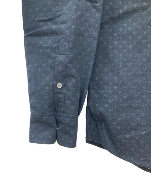 EMPORIO ARMANI（エンポリオアルマーニ）EMPORIO ARMANI (エンポリオアルマーニ) 総柄レギュラーフィットシャツ ブラック サイズ:Sの古着・服飾アイテム