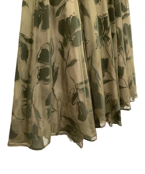 Mystrada（マイストラーダ）Mystrada (マイストラーダ) リリーフロッキースカート オリーブ サイズ:34の古着・服飾アイテム