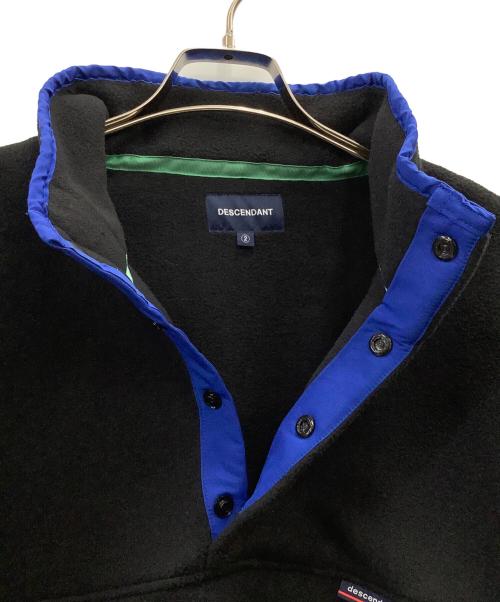 DESCENDANT（ディセンダント）DESCENDANT (ディセンダント) フリースプルオーバー ブラック×ブルー サイズ:2の古着・服飾アイテム