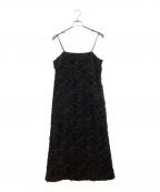 Adam et Ropeアダム エ ロペ）の古着「ヘアリーシャガードワンピース」｜ブラック