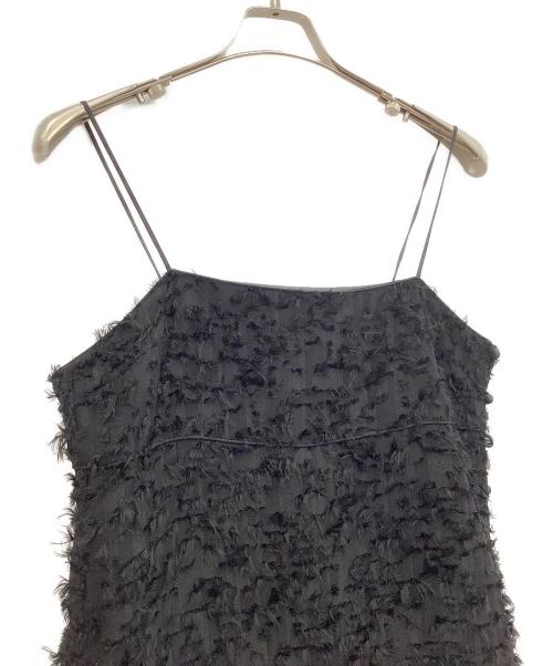 Adam et Rope（アダム エ ロペ）Adam et Rope (アダム エ ロペ) ヘアリーシャガードワンピース ブラック サイズ:Fの古着・服飾アイテム