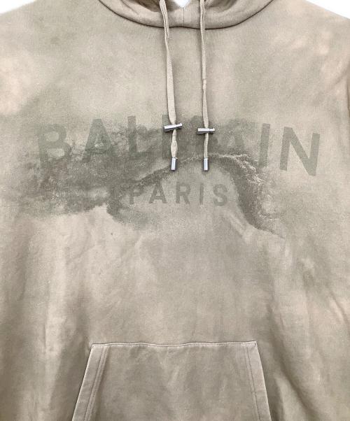 BALMAIN PARIS（バルマンパリ）BALMAIN PARIS (バルマンパリ) デザートロゴ エココットン パーカー ベージュ サイズ:Mの古着・服飾アイテム