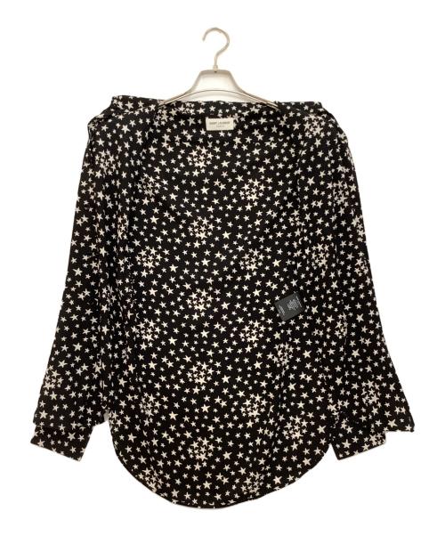 Saint Laurent Paris（サンローランパリ）Saint Laurent Paris (サンローランパリ) スター柄シャツ ブラック×ホワイト サイズ:39の古着・服飾アイテム