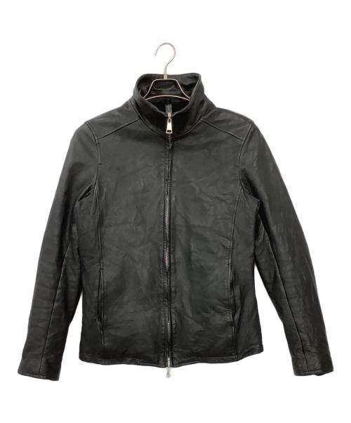 wjk（ダブルジェイケー）wjk (ダブルジェイケー) レザーライダースジャケット ブラック サイズ:Mの古着・服飾アイテム