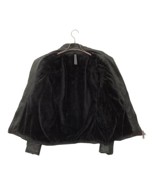 wjk（ダブルジェイケー）wjk (ダブルジェイケー) レザーライダースジャケット ブラック サイズ:Mの古着・服飾アイテム