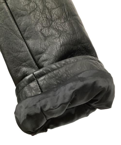 wjk（ダブルジェイケー）wjk (ダブルジェイケー) レザーライダースジャケット ブラック サイズ:Mの古着・服飾アイテム