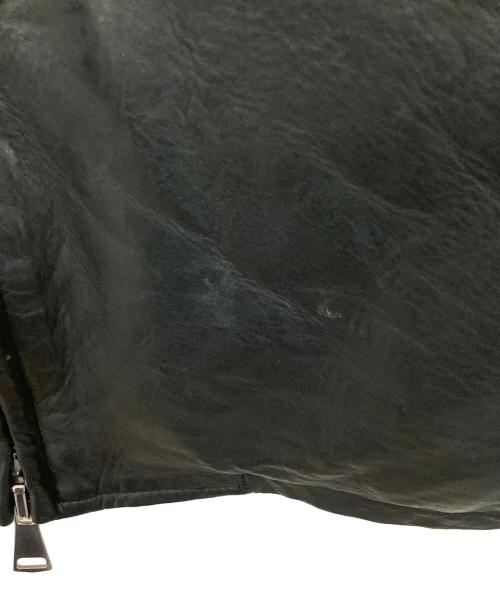 wjk（ダブルジェイケー）wjk (ダブルジェイケー) レザーライダースジャケット ブラック サイズ:Mの古着・服飾アイテム