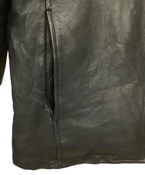 wjk（ダブルジェイケー）wjk (ダブルジェイケー) レザーライダースジャケット ブラック サイズ:Mの古着・服飾アイテム