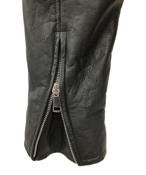 wjk（ダブルジェイケー）wjk (ダブルジェイケー) レザーライダースジャケット ブラック サイズ:Mの古着・服飾アイテム
