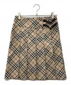 BURBERRY BLUE LABELバーバリーロンドンブルーレーベル）の古着「ラップスカート」｜ベージュ