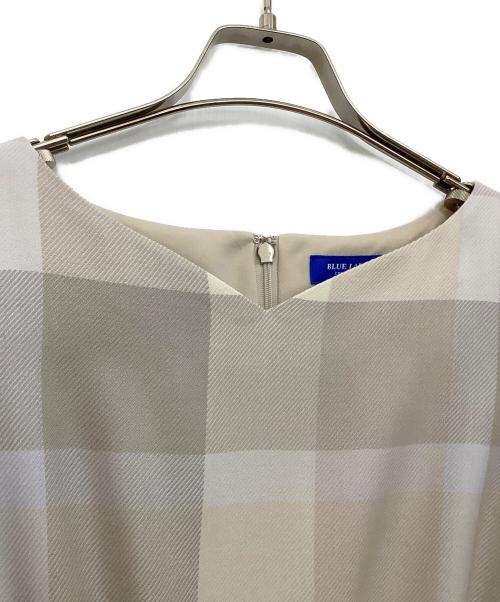 BLUE LABEL CRESTBRIDGE（ブルーレーベルクレストブリッジ）BLUE LABEL CRESTBRIDGE (ブルーレーベルクレストブリッジ) チェックウールビエラワンピース ベージュ サイズ:36の古着・服飾アイテム