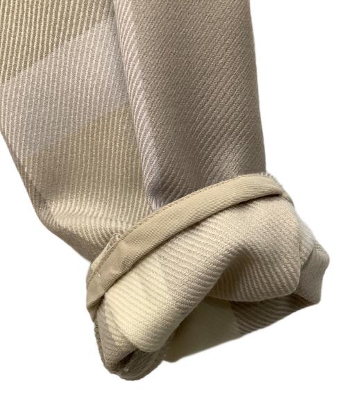 BLUE LABEL CRESTBRIDGE（ブルーレーベルクレストブリッジ）BLUE LABEL CRESTBRIDGE (ブルーレーベルクレストブリッジ) チェックウールビエラワンピース ベージュ サイズ:36の古着・服飾アイテム