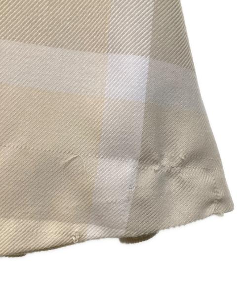 BLUE LABEL CRESTBRIDGE（ブルーレーベルクレストブリッジ）BLUE LABEL CRESTBRIDGE (ブルーレーベルクレストブリッジ) チェックウールビエラワンピース ベージュ サイズ:36の古着・服飾アイテム