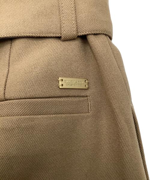 BLUE LABEL CRESTBRIDGE（ブルーレーベルクレストブリッジ）BLUE LABEL CRESTBRIDGE (ブルーレーベルクレストブリッジ) ノバチェックリボンベルトパンツ ブラウン サイズ:36の古着・服飾アイテム