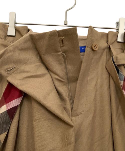 BLUE LABEL CRESTBRIDGE（ブルーレーベルクレストブリッジ）BLUE LABEL CRESTBRIDGE (ブルーレーベルクレストブリッジ) ノバチェックリボンベルトパンツ ブラウン サイズ:36の古着・服飾アイテム