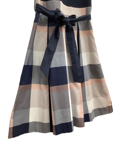 BLUE LABEL CRESTBRIDGE（ブルーレーベルクレストブリッジ）BLUE LABEL CRESTBRIDGE (ブルーレーベルクレストブリッジ) ドッキングワンピース ネイビー サイズ:36の古着・服飾アイテム