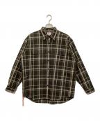 BEAMS JAPANビームスジャパン）の古着「ベンチレーションネルチェックシャツ」｜ブラン×モカ