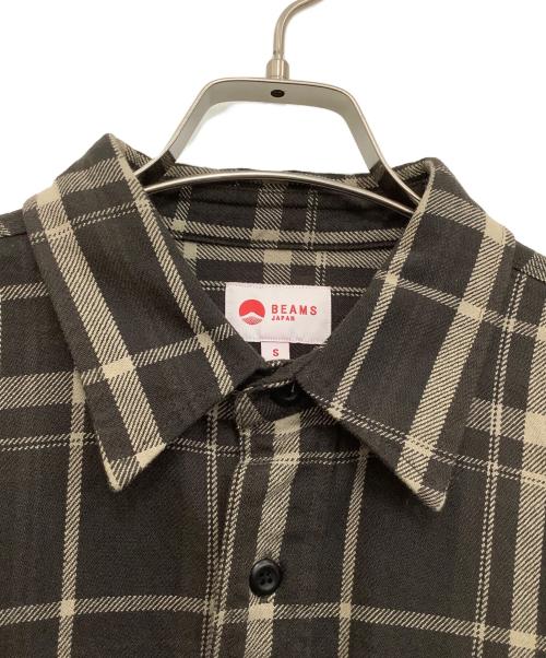 BEAMS JAPAN（ビームスジャパン）BEAMS JAPAN (ビームスジャパン) ベンチレーションネルチェックシャツ ブラン×モカ サイズ:Sの古着・服飾アイテム