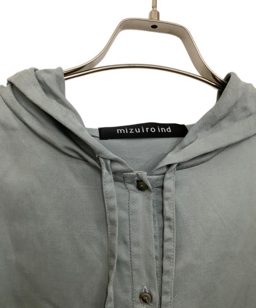 mizuiro-ind（ミズイロインド）mizuiro-ind (ミズイロインド) フード付ワンピース ブルー サイズ:-の古着・服飾アイテム