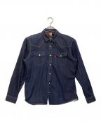 BLACK LABEL CRESTBRIDGEブラックレーベル クレストブリッジ）の古着「デニムウエスタンシャツ」｜ネイビー