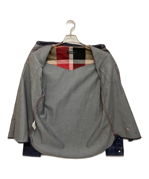 BLACK LABEL CRESTBRIDGE（ブラックレーベル クレストブリッジ）BLACK LABEL CRESTBRIDGE (ブラックレーベル クレストブリッジ) デニムウエスタンシャツ ネイビー サイズ:3の古着・服飾アイテム