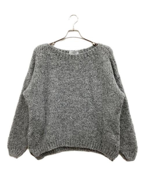 TRICOTS JEAN MARC（トリコットジーンマルク）TRICOTS JEAN MARC (トリコットジーンマルク) モヘアクルーネックニット グレー サイズ:Fの古着・服飾アイテム