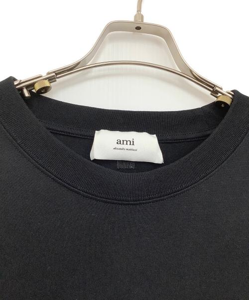 AMI Alexandre Mattiussi（アミアレクサンドルマテュッシ）AMI Alexandre Mattiussi (アミアレクサンドルマテュッシ) ロゴ刺繍 クルーネック Tシャツ ブラック サイズ:-の古着・服飾アイテム