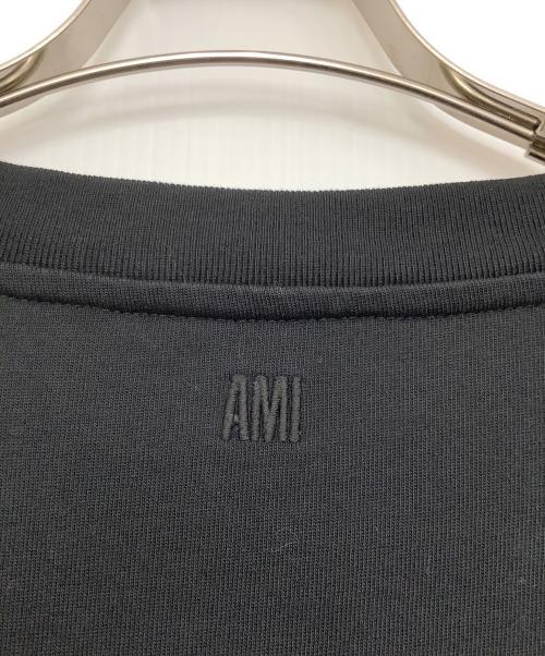 AMI Alexandre Mattiussi（アミアレクサンドルマテュッシ）AMI Alexandre Mattiussi (アミアレクサンドルマテュッシ) ロゴ刺繍 クルーネック Tシャツ ブラック サイズ:-の古着・服飾アイテム