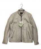 AVIREXアヴィレックス）の古着「AGED LEATHER SINGLE RIDERS」｜ベージュ