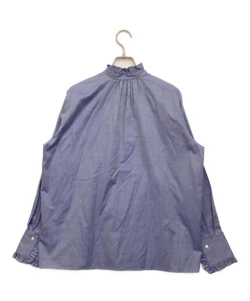 IENA（イエナ）IENA (イエナ) フリルシャツブラウス ブルー サイズ:Fの古着・服飾アイテム