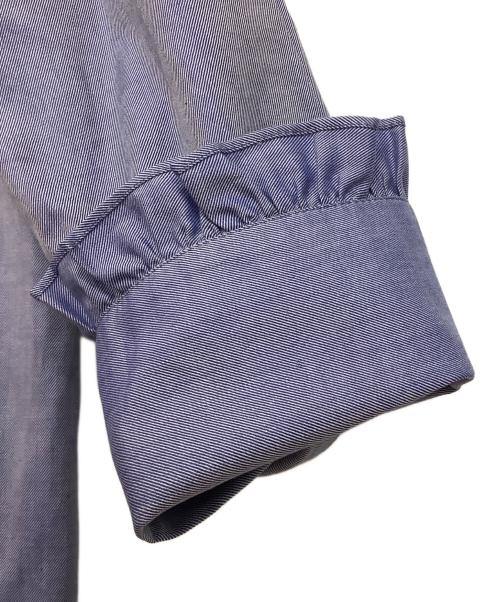 IENA（イエナ）IENA (イエナ) フリルシャツブラウス ブルー サイズ:Fの古着・服飾アイテム