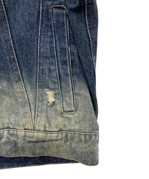 ballsy brothers（ボールジィ ブラザーズ）Ballsy BROTHERS (ボールジィ ブラザーズ) ダメージオーバーダイルーズデニムジャケット インディゴ サイズ:Lの古着・服飾アイテム