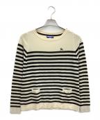 BURBERRY BLUE LABELバーバリーロンドンブルーレーベル）の古着「ウールニット」｜アイボリー×ブラック