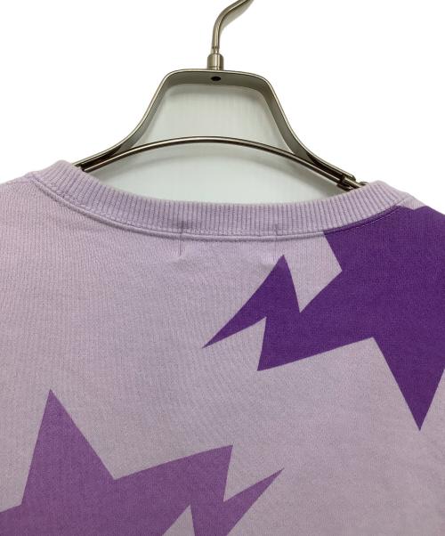 A BATHING APE（ア ベイシング エイプ）A BATHING APE (ア ベイシング エイプ) STA PATTEN OVERSIZED CREWNECK パープル サイズ:Mの古着・服飾アイテム