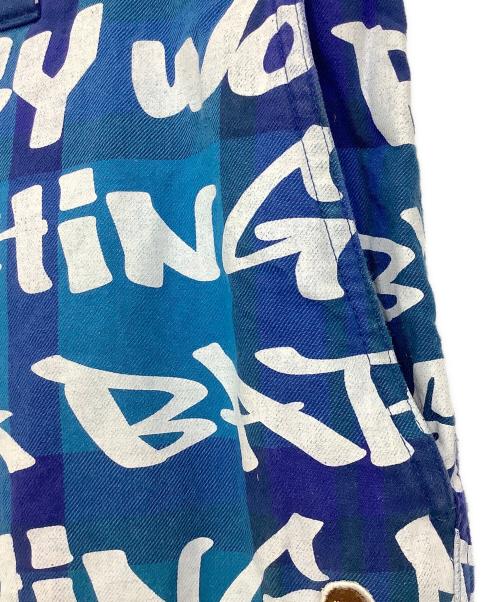 A BATHING APE（アベイシングエイプ）A BATHING APE (ア ベイシング エイプ) ストレートパンツ ブルー サイズ:Lの古着・服飾アイテム