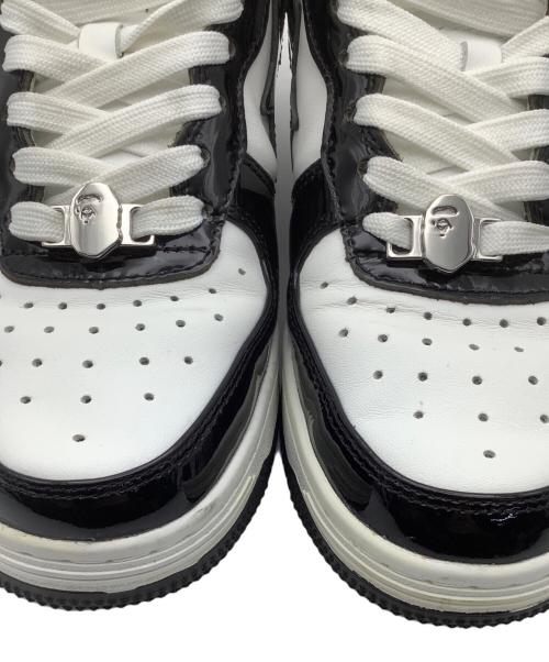 A BATHING APE（ア ベイシング エイプ）A BATHING APE (ア ベイシング エイプ) スニーカー ホワイト×ブラック サイズ:25の古着・服飾アイテム