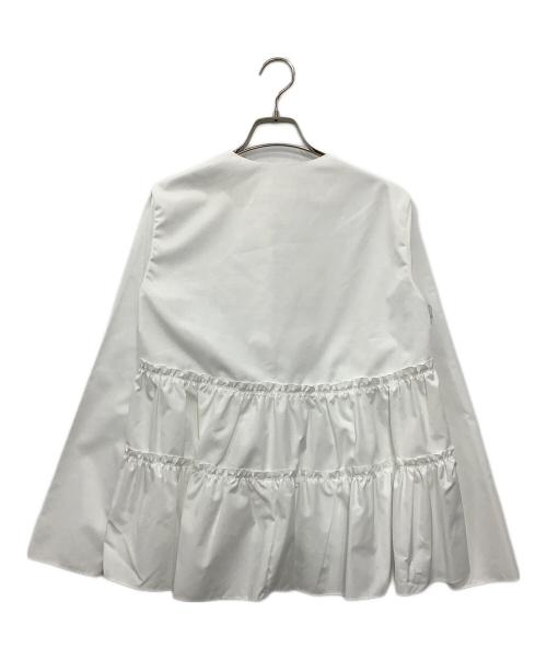OHGA（オオガ）OHGA (オオガ) ギャザーブラウス ホワイト サイズ:Fの古着・服飾アイテム