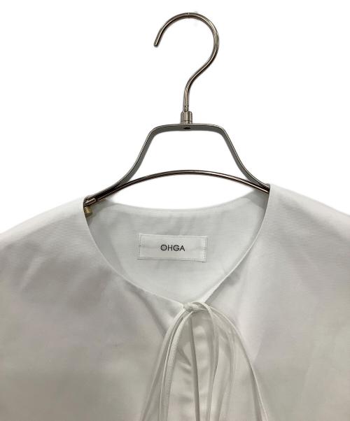 OHGA（オオガ）OHGA (オオガ) ギャザーブラウス ホワイト サイズ:Fの古着・服飾アイテム