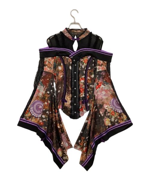 OZZONESTE（オッズオネスト）OZZONESTE (オッズオネスト) ボレロ ブラック×パープル サイズ:−の古着・服飾アイテム