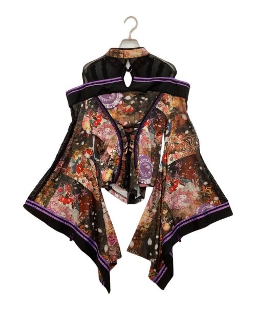 OZZONESTE（オッズオネスト）OZZONESTE (オッズオネスト) ボレロ ブラック×パープル サイズ:−の古着・服飾アイテム