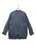 UPCYCCLELINOアップサイクルリノ）の古着「バンドカラーシャツ」｜ブルー