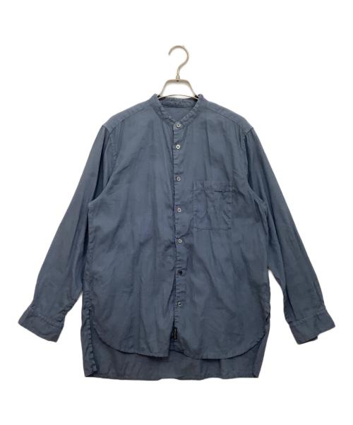 UPCYCCLELINO（アップサイクルリノ）UPCYCCLELINO (アップサイクルリノ) バンドカラーシャツ ブルー サイズ:Sの古着・服飾アイテム