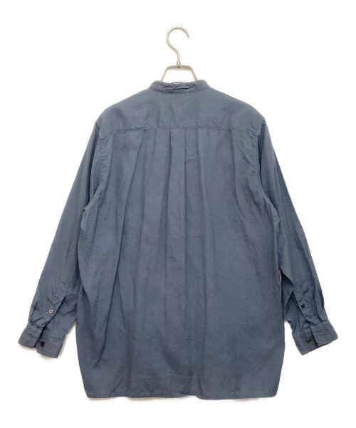 UPCYCCLELINO（アップサイクルリノ）UPCYCCLELINO (アップサイクルリノ) バンドカラーシャツ ブルー サイズ:Sの古着・服飾アイテム