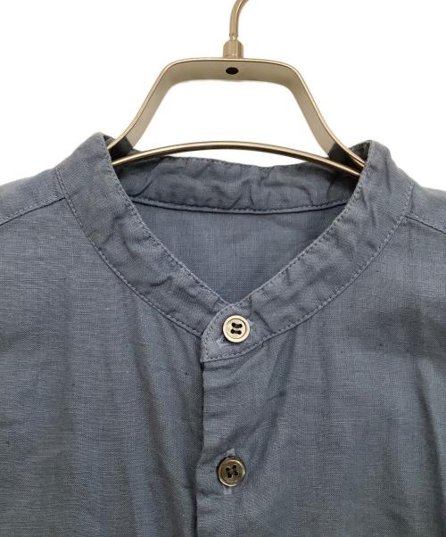 UPCYCCLELINO（アップサイクルリノ）UPCYCCLELINO (アップサイクルリノ) バンドカラーシャツ ブルー サイズ:Sの古着・服飾アイテム