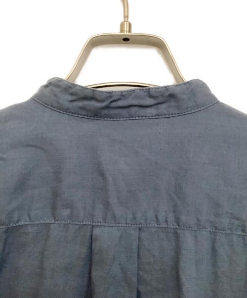 UPCYCCLELINO（アップサイクルリノ）UPCYCCLELINO (アップサイクルリノ) バンドカラーシャツ ブルー サイズ:Sの古着・服飾アイテム