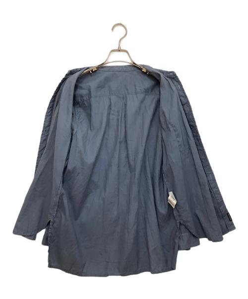 UPCYCCLELINO（アップサイクルリノ）UPCYCCLELINO (アップサイクルリノ) バンドカラーシャツ ブルー サイズ:Sの古着・服飾アイテム