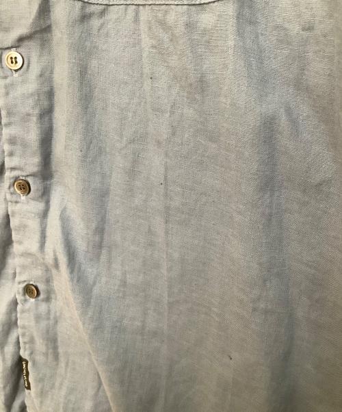 UPCYCCLELINO（アップサイクルリノ）UPCYCCLELINO (アップサイクルリノ) バンドカラーシャツ ブルー サイズ:Sの古着・服飾アイテム