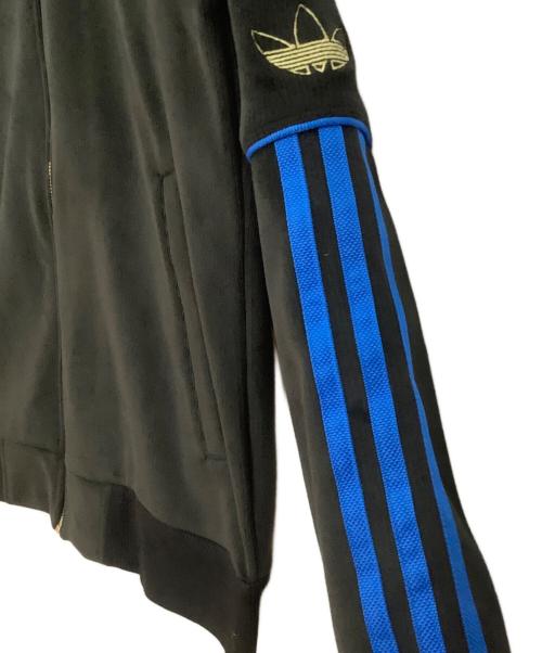 adidas（アディダス）adidas (アディダス) ベロアトラックジャケット ブラック サイズ:XSの古着・服飾アイテム