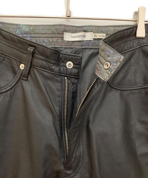 nonnative（ノンネイティブ）nonnative (ノンネイティブ) レザーパンツ ブラック サイズ:−の古着・服飾アイテム