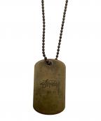 stussyステューシー）の古着「ドッグタグネックレス」｜ブラウン